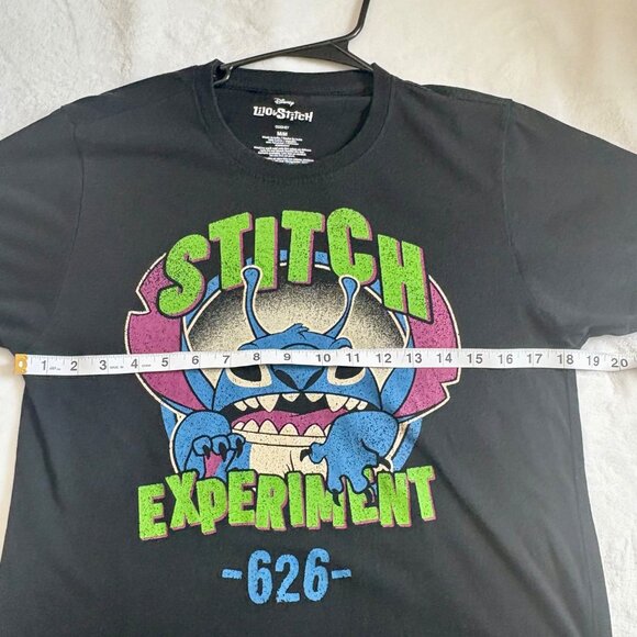 Vintage Style Disney Lilo & Stitch Experiment 626 Graphic T-Shirt Black Size M - Picture 7 of 9